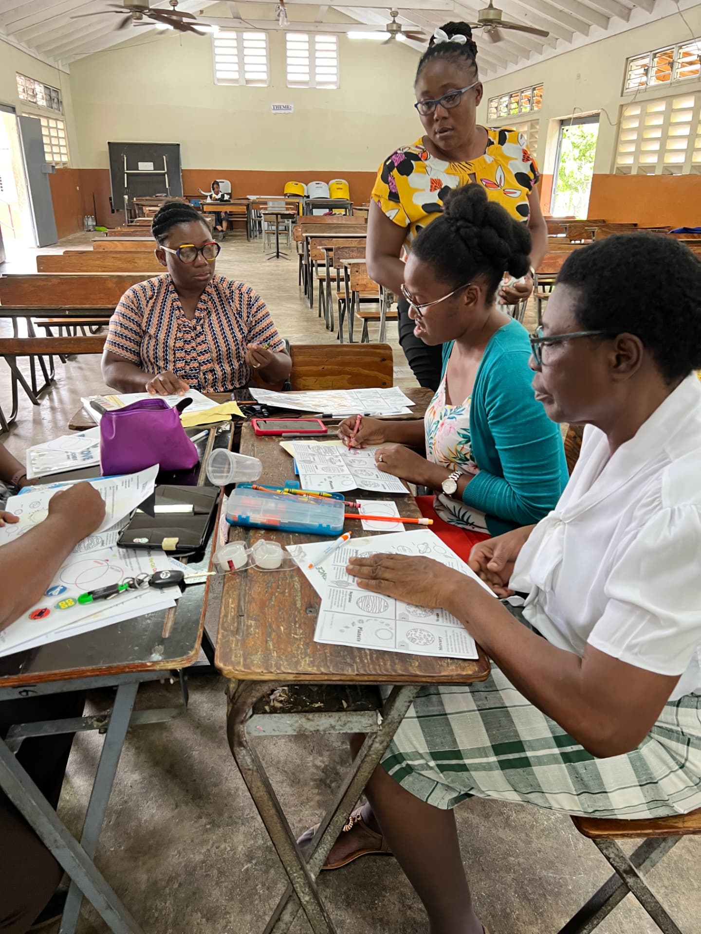 Jamaican educators collaborating during a professional learning workshop